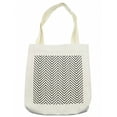 thumbnail image 1 of Modern Tote Bag, Geometric Triangle Shapes Zig Zag Triggering Lines Minimalist Pattern Print, Cloth Linen Reusable Bag for Shopping Books Beach and More, 16.5" X 14", Cream, by Ambesonne, 1 of 2