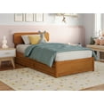 thumbnail image 3 of AFI Capri Twin Wood Platform Bed with Panel Footboard and Storage Drawers, Light Toffee, 3 of 16