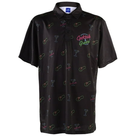 ReadyGOLF Mens Golf Polo Shirt - Cocktails &