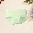 thumbnail image 6 of Jinhomg Teen Girls Cotton Underwear Briefs Solid Color Bikini Panties Soft Breathable Underpants Student Children's Comfortable Knickers Green,1-3 Years, 6 of 7