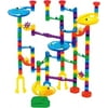 Marble Genius Marble Run - Maze Track or Race Game for Adults, Teens, Toddlers, or Kids Aged 4-8 years old, 130 Complete Pieces (80 Translucent Marbulous Pieces + 50 Glass-Marble Set), Starter Set