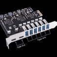 thumbnail image 3 of Tarjeta de expansión PCI-E 2X USB 3.2 y tipo C. Adaptador de tarjeta PCIE a controlador USB de 6 puertos + 2 puertos USB-C 3.2 PCI-E., 3 of 8
