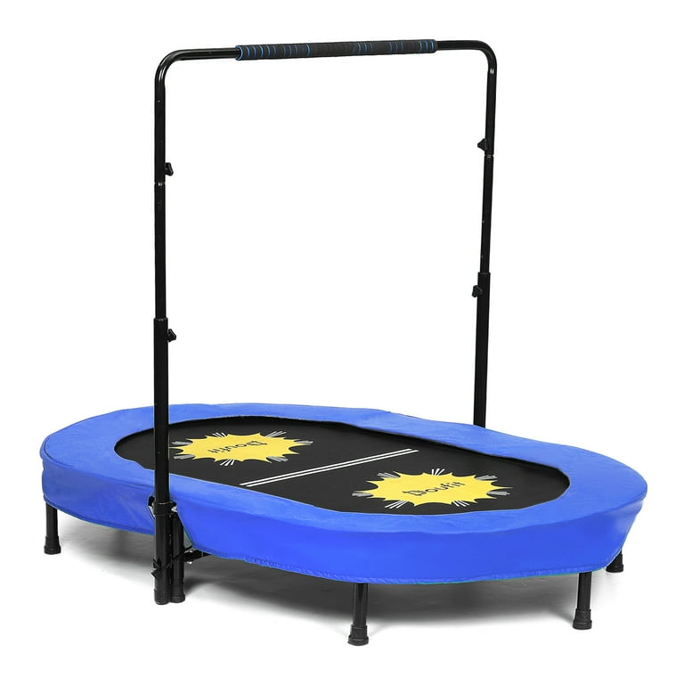 Double trampoline pour 2 trampoline fitness pliable ovale trampoline  intérieur & extérieur