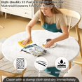 thumbnail image 2 of LinkRomat 39.1" Round Dining Table For 4-5 People, Faux Marble Round Tulip Table with MDF Tabletop, Modern Kitchen Dining Table Suitable for Dining, Cafe, Office, White Marble, 2 of 7