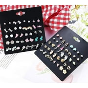 LICILICI Stainless Steel Stud Earrings for Women Unicorn Candy Little Girls Cute Hypoallergenic Earrings Set