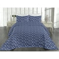 thumbnail image 2 of Ambesonne Floral Quilted Bedspread Set 3 Pcs, Flowering Nature Artwork, Twin, Cobalt Blue and Pale Grey, 2 of 4