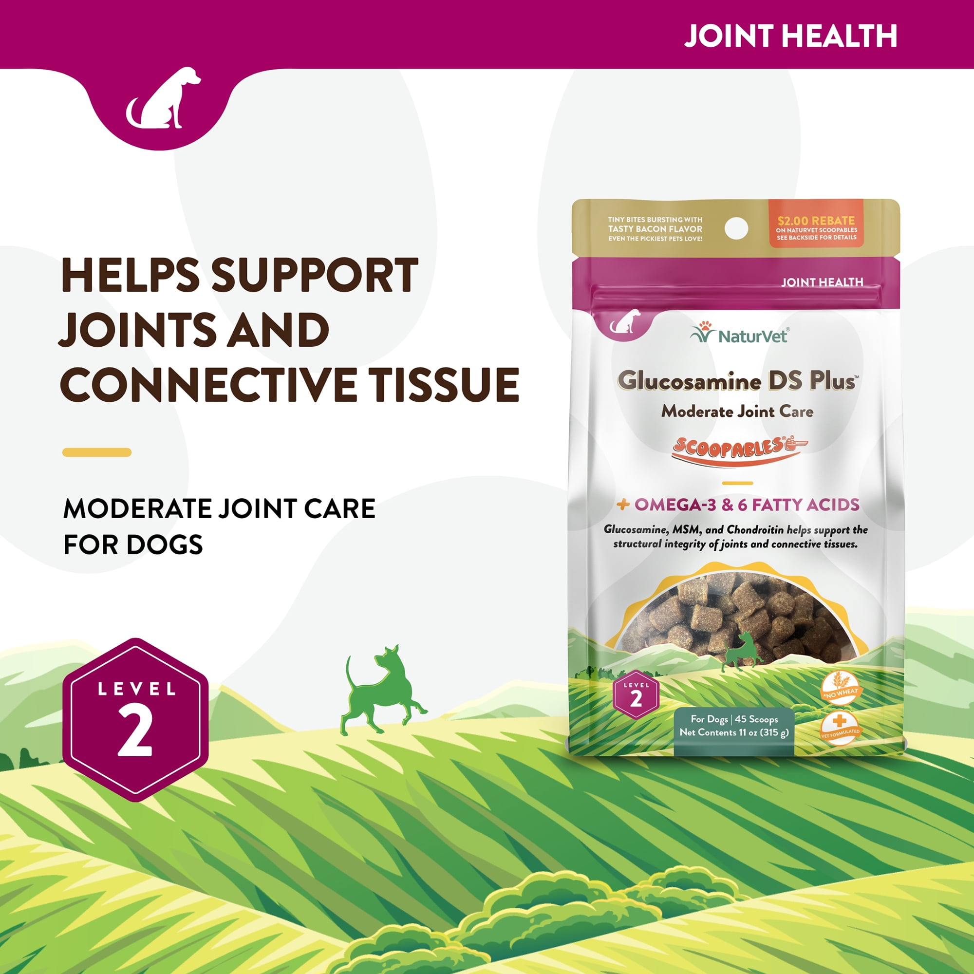NaturVet Scoopables Glucosamine DS Plus Dog Supplements