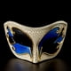 thumbnail image 1 of Máscara de plástico agrietada de Halloween Media cara New Masquerade - Azul// kaili Sencillez, 1 of 3