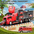 thumbnail image 3 of Set de juguetes para camiones de bomberos NIPLOOW con tapete de juego para niños de 3 a 6 años, 3 of 7