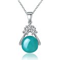 thumbnail image 1 of Collar de plata de ley 925 con colgante de corazón romántico de circón de alta calidad para mujer, joyería de compromiso de boda a la moda, regalo, 1 of 2