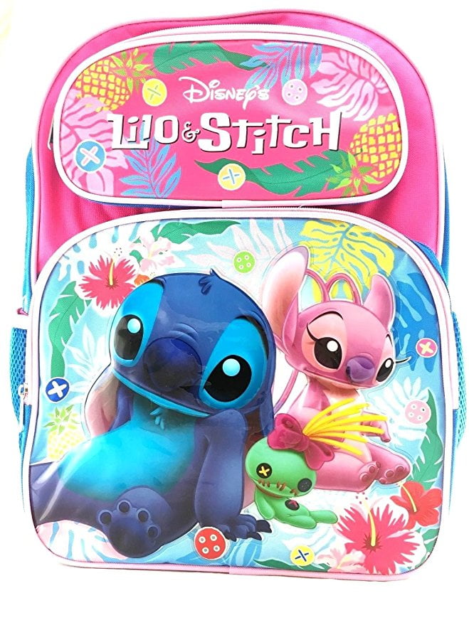 16" Licensed New Disney Lilo and Stitch Girls/Boys Large School Backpack 