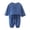 Blue, variant on Quealent Toddler Baby Girl Cotton Linen Button-up Pajamas Bear Print Long Sleeve Kid Sleepwear PJs Set (Blue, 3-4 Years)