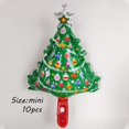 thumbnail image 1 of Globo de aluminio rojo y verde, decoración de fiesta de Feliz Navidad, Papá Noel, alce, globo de aire, regalos de Año Nuevo para niños, 10 piezas, 1 of 4