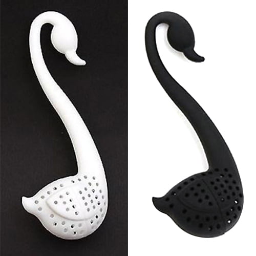 Gracorgzjs Tea Infuser Strainer Filter With Silicone Swan Shape Hooking Diffuser Drink Tool 