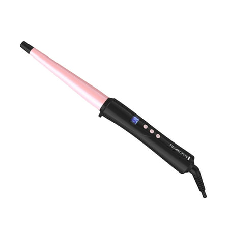 Remington Pro ½”-1” Pearl Ceramic Conical Curling Wand, Pink/Black, (Best Curling Wand For Straight Fine Hair)