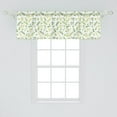 thumbnail image 2 of Ambesonne Botanical Valance Pack of 2, Forest Leaves Laurel Art, 54"X18", Fern Green White, 2 of 4