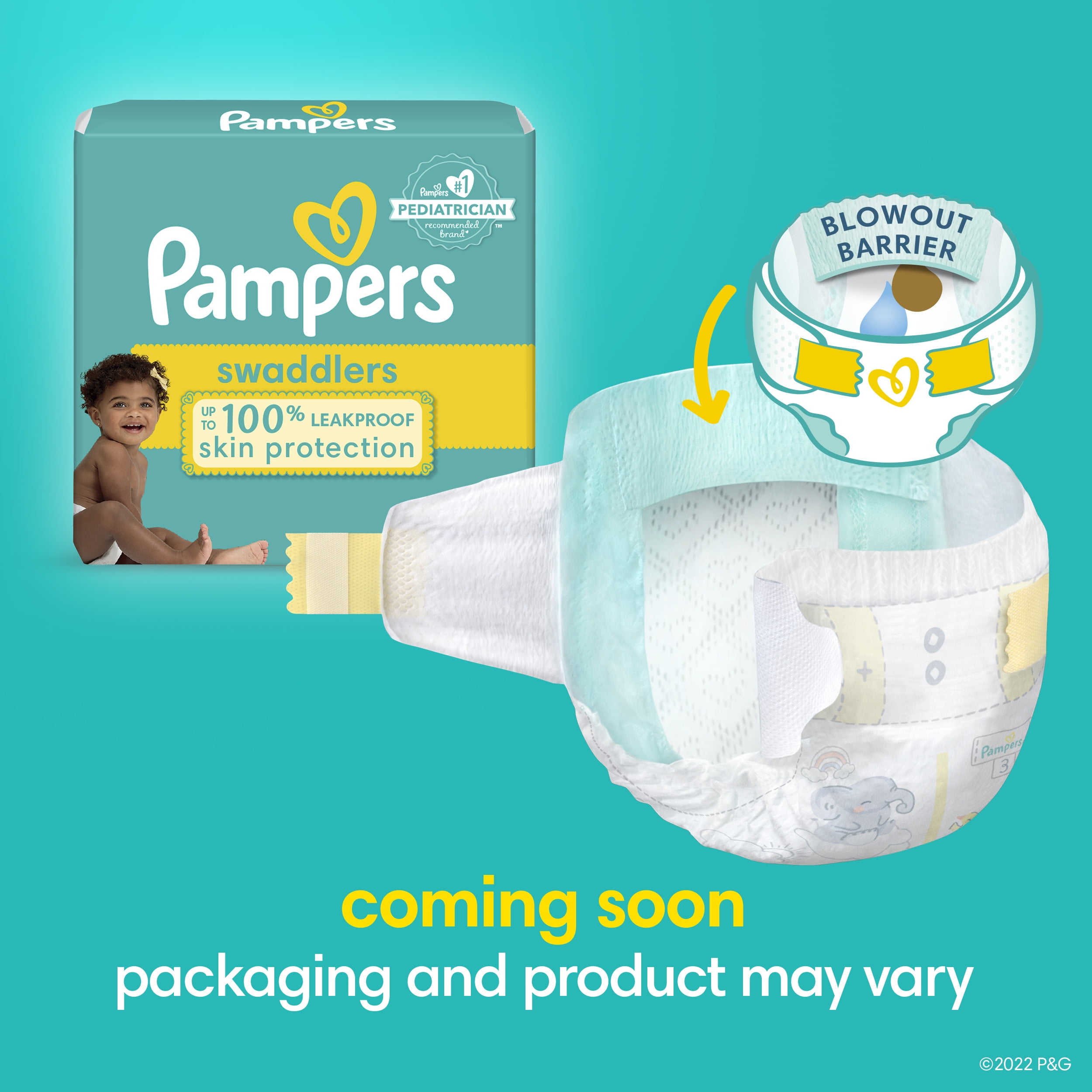 Diapers Newborn/Size 1 (8-14 lb), 96 Count - Pampers Swaddlers Disposable  Baby Diapers, Super Pack (Packaging May Vary) 96 Count (Pack of 1)