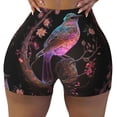 thumbnail image 2 of Lsque Bird4 Pattern High Waisted Biker Shorts for Women-Tummy Control Fitness Athletic Workout Running Yoga Gym Shorts,Moisture-Wicking-Large, 2 of 9