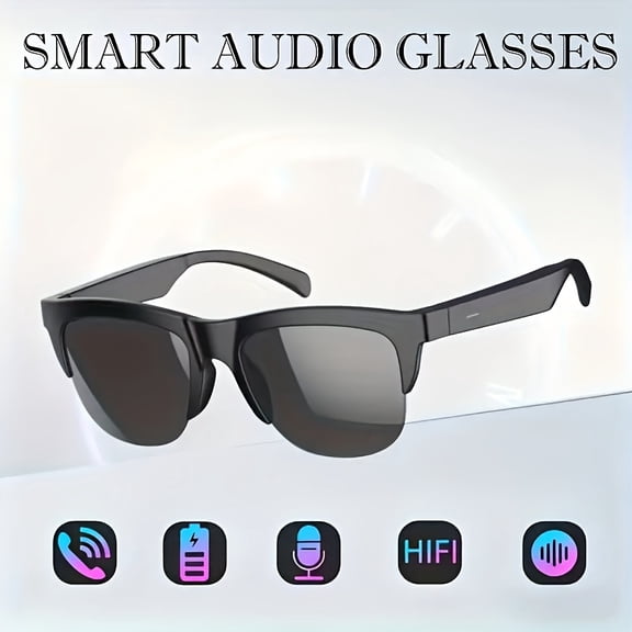 Wireless Smart Audio Glasses with Voice Call and Music Capabilities for Outdoor Travel