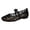 Black, variant on Lace Mesh Mary Jane Shoes Women Square Toe Casual Slip on Flat Shoes with Flower Decor Breathable Low Heeled Dress Shoes for Wedding Party Beige Size 7