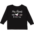 thumbnail image 3 of Inktastic My Aunt Loves Me- Heart Boys or Girls Long Sleeve Toddler T-Shirt, 3 of 5