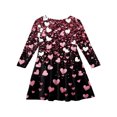thumbnail image 4 of Abcomgle Girls Valentines Dresses Size 10-12 Funny Love Heart Midi Dress for Girls Cute A-Line Long Sleeve Dress Outfits Crewneck Casual Twirly Dresses for Girls,, 4 of 4