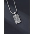 thumbnail image 3 of Skeleton Necklace 925 Sterling Silver Three of Swords Tarot Card Necklace Tarot Jewelry Gifts for Women Men, 3 of 10