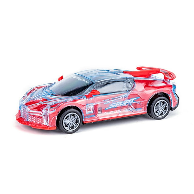 Coche De Policía Con Luz Led De Cristal, Coches De Carreras De Plástico Con Luz Y Música, Juguetes Educativos Para Niños, Modelo De Coche Deportivo Cateissary FN007452-02