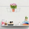 thumbnail image 4 of CIMAXIC 1pc Rectangular Flowerpot Hanging Rack Balcony Flower Rack for Home (White),12.8"X6.1"X4.33", 4 of 5