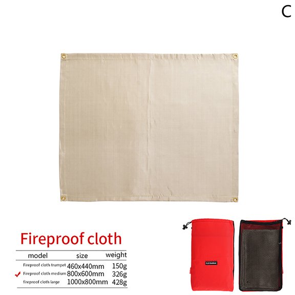 Outdoor Camping Fireproof Cloth BBQ Fiberglass Fire Blanket Insulation Mat