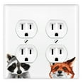 thumbnail image 1 of WIRESTER 2-Gang Duplex Outlet Wall Plate/Switch Plate Cover, Animal Raccoon Red Fox, 1 of 6