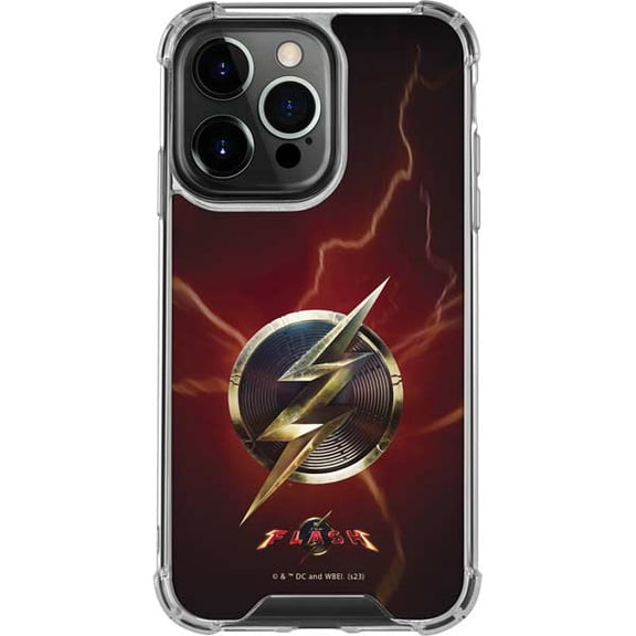 Skinit DC Comics The Flash Movie: Logo Poster iPhone 16 Pro Clear Case