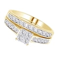 thumbnail image 2 of AFFY Round Shape White Natural Diamond Fashion Bridal Ring Set In 10k Yellow Gold (1.00 cttw) Ring Size-10, 2 of 2
