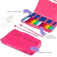 thumbnail image 5 of Topbuy 25 Notes Kids Chromatic Aluminium Xylophone with Case and 2 Mallets Pink, 5 of 5