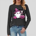 thumbnail image 2 of Godom Halloween Shirts for Women Long Sleeve Crewneck Casual Dressy Tops Funny Graphic Fall Fashion Outfits, 2 of 4