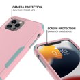 thumbnail image 4 of Apple iPhone 13 Pro Max Case with Screen Protector , for iPhone Series Rugged Rubber Durable 3 in 1 Cover , Phone Case for Girl Men Women Cute (Pink+Teal), 4 of 7