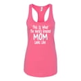 thumbnail image 2 of World's Greatest Mom Looks Like Mother's Day Ladies Racerback Tank Top, Hot Pink, X-Large, 2 of 3