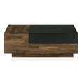 thumbnail image 5 of Furniture of America Thrall Hidden Storage Wood Indoor Coffee Table, Light Hickory, 5 of 9