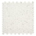 thumbnail image 3 of Pixie Aura Gray 3/4-in Penny Round Fabric Look Matte Glass Mosaic Wall and Floor Tile, 3 of 6