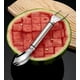 thumbnail image 1 of Cortador de sandía 3 en 1 de acero inoxidable con tenedor y cuchillo | Cortador de fruta inoxidable para cubos y rebanadas | Aparato de cocina ligero y portátil para fiestas familiares y camping., 1 of 5