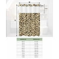 thumbnail image 6 of No Hook Shower Curtains with Snap in Liner, Leopard Waterproof Fabric Shower Curtain, Brown Animals Art Modern Farmhouse Double Layers & See-Through Top Window Bathroom Curtains 60''x72'', 6 of 6