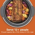 thumbnail image 3 of Hamilton Beach 10 Qt Sear & Cook Stockpot Slow Cooker, Stovetop Safe Nonstick Aluminum Crock with Removable Pot, Stainless Steel, 3 of 8