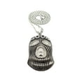 thumbnail image 3 of Stone Stud Full Face Ski Mask Goon Pendant with 2mm Rope Chain Necklace, Silver-Tone, 30", 3 of 3