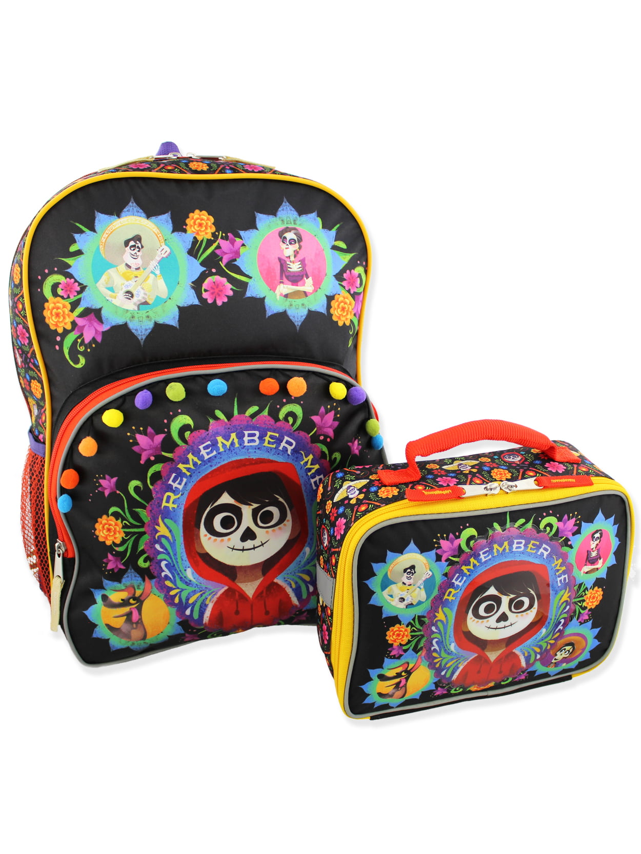 12/" Disney Pixar Coco Backpack Small School Bag Bookbag w// Lunch Bag