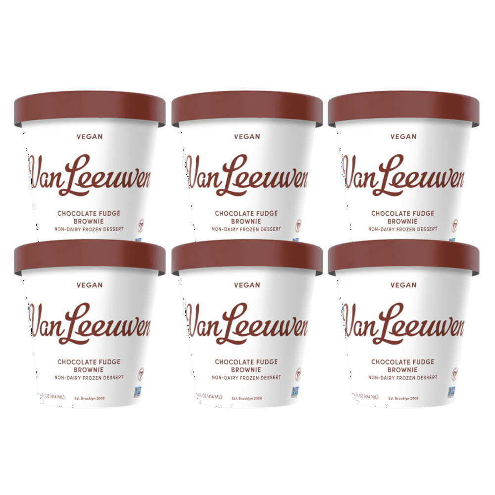 Van Leeuwen (6 count) Vegan Chocolate Fudge Brownie Ice Cream Pint