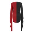 thumbnail image 5 of Womens Halloween Costumes 2024 Cosplay Gothic Dresses Women's Fashion Gothic Punk Patchwork Colour Wide Sleeve Strappy Dresses, 5 of 5