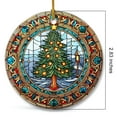 thumbnail image 2 of Stained Glass Patterns Christmas Tree Ceramic Ornament for Christmas Decorations, Christmas Ornament for Xmas Tree Decors, Ceramic Tree Ornament for Christmas Hanging Decorations, 2 of 5
