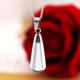 thumbnail image 5 of Collar de botella de perfume en forma de gota de acero inoxidable para hombres y mujeres Botella de aceite esencial de acero de titanio Cadena de suéter Colgante conmemorativo de urna para mascotas Feliz Sencillez, 5 of 5