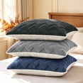 thumbnail image 5 of SoComfy by Bedelite Fluffy Sherpa Comforter Set, Set-3 Piece, King, Black, 5 of 7