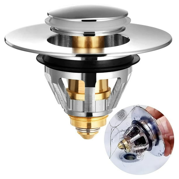GuliriFei Universal Bathroom Sink Stopper Drain Stopper Pop Up